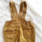 Tan Elastic Cuff Suspender Pants - Yellow Clover Vintage Kids Clothes