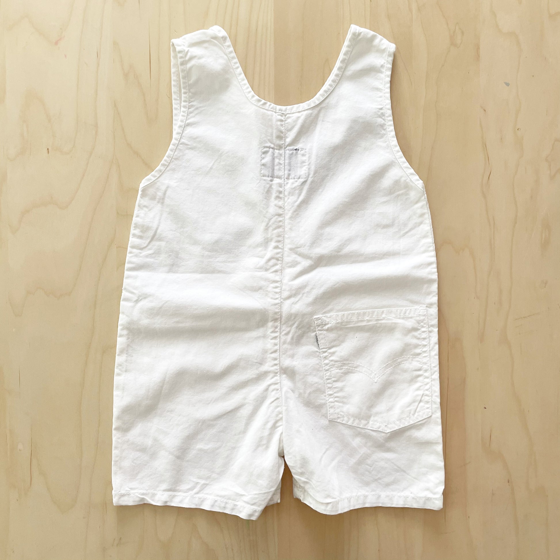 Levi’s White Cotton Romper - Yellow Clover Vintage Kids Clothes