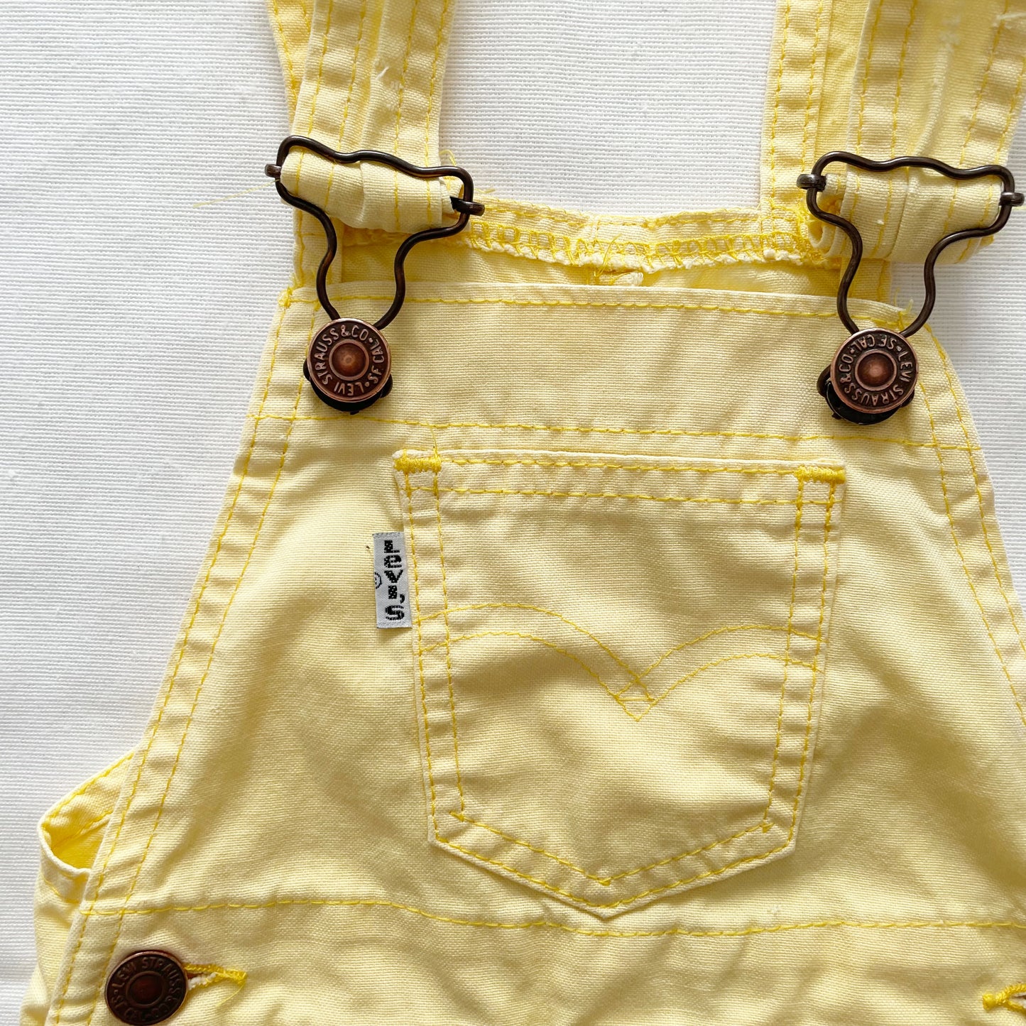 Levi’s Light Yellow Overalls • 2T/3T? - Yellow Clover Vintage Kids Clothes