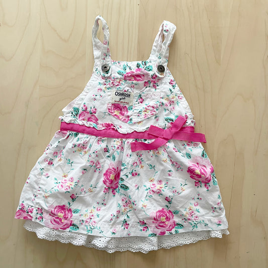 OshKosh Rose Floral Eyelet Skirtall - Yellow Clover Vintage Kids Clothes