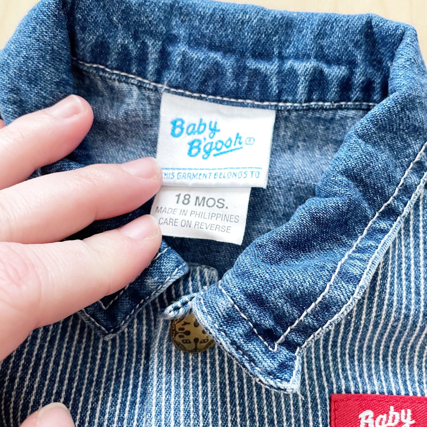 Vintage Baby B’gosh Authentic Denim Jumpsuit - Yellow Clover Vintage Kids Clothes