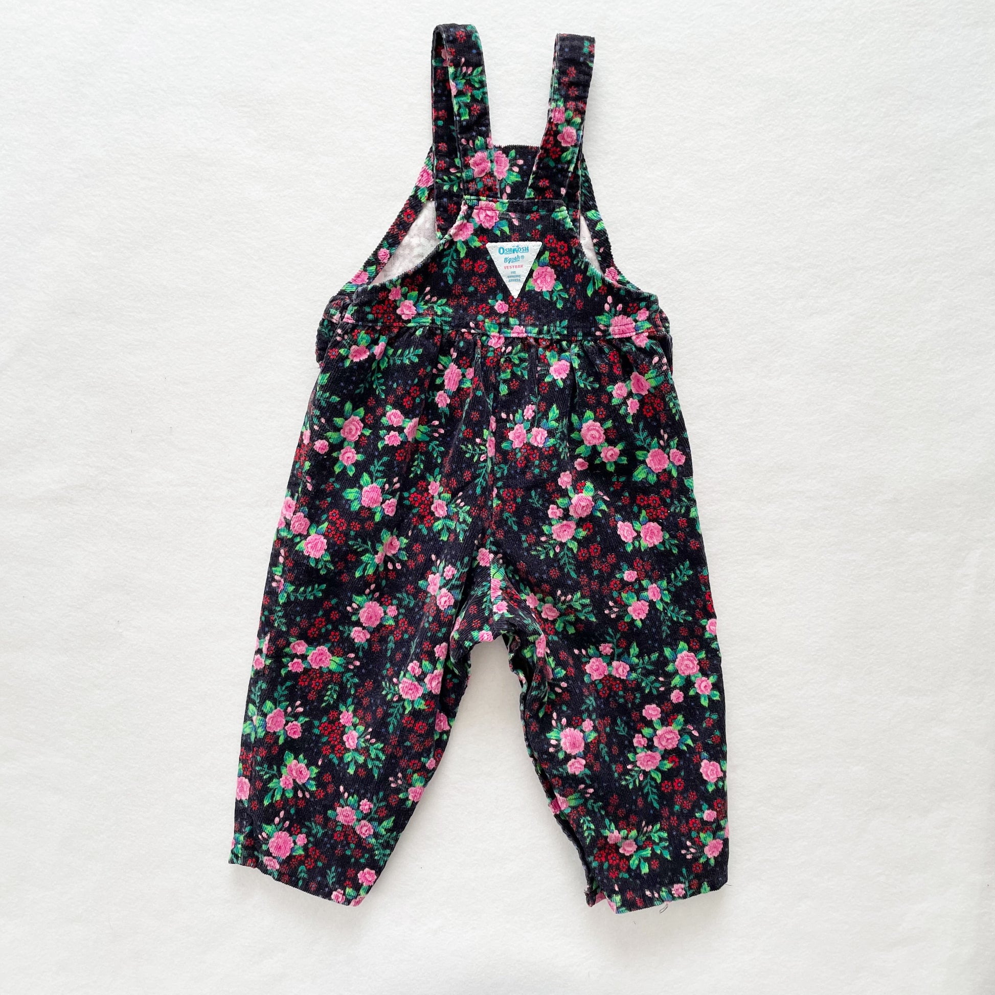 OshKosh Rose Cord Overalls - Yellow Clover Vintage Kids Clothes
