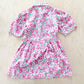 OshKosh Pink Floral Button Front Dress - Yellow Clover Vintage Kids Clothes
