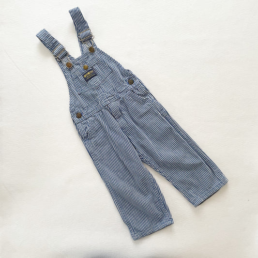 Vintage OshKosh Blue Hickory Stripe Kids Overalls