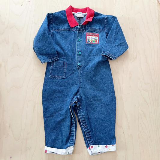 Vintage OshKosh Bear Denim Jumpsuit