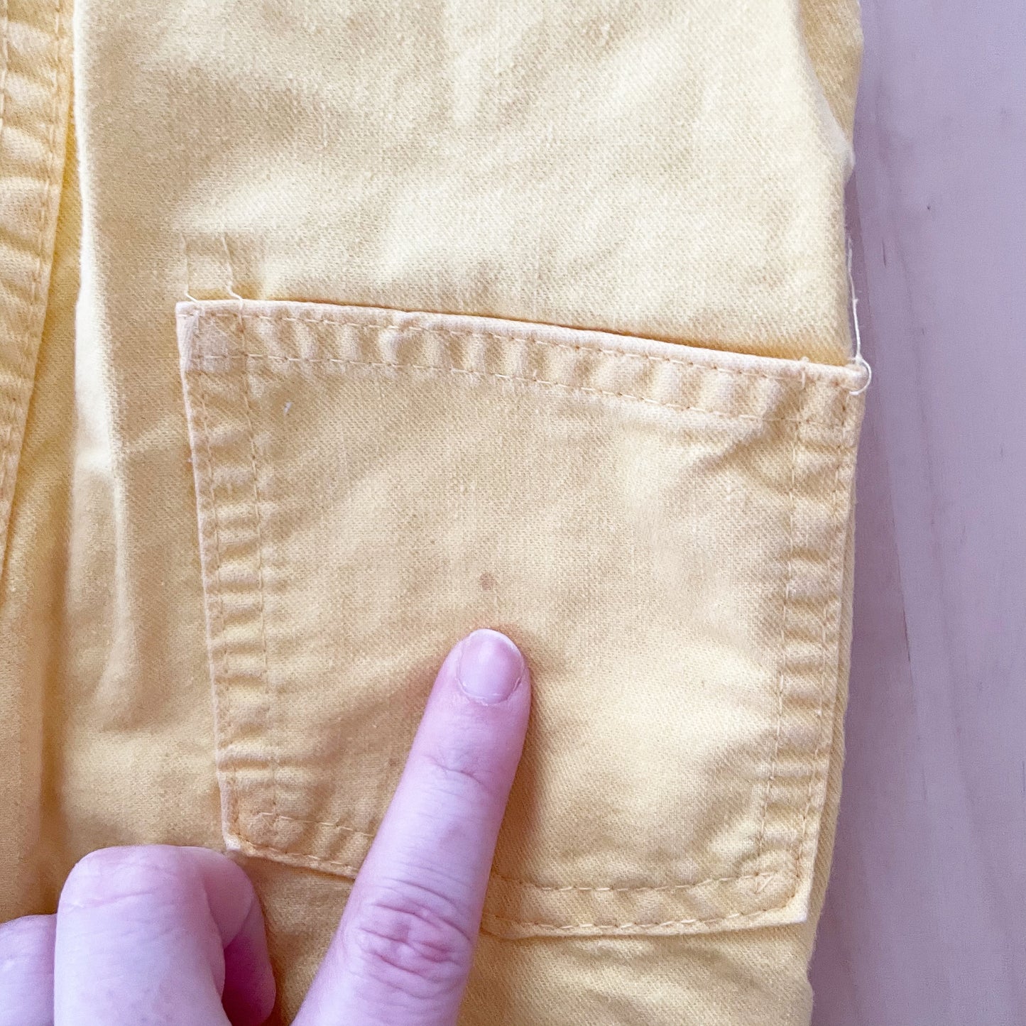 OshKosh Classic Yellow Shortalls - Yellow Clover Vintage Kids Clothes