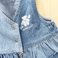 OshKosh Chambray Bear Striped Dress - Yellow Clover Vintage Kids Clothes