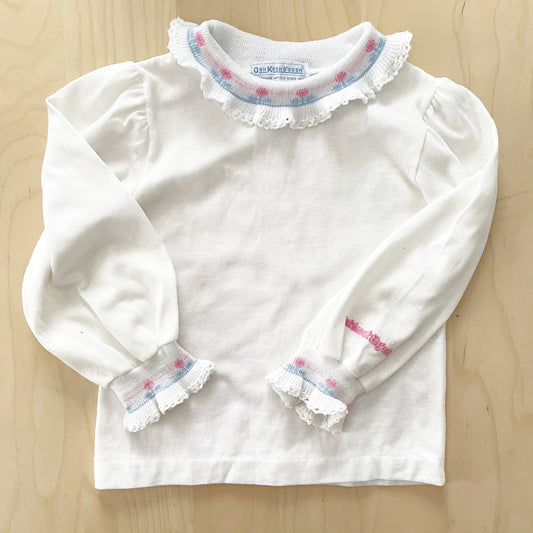 Vintage OshKosh Floral Trim Top