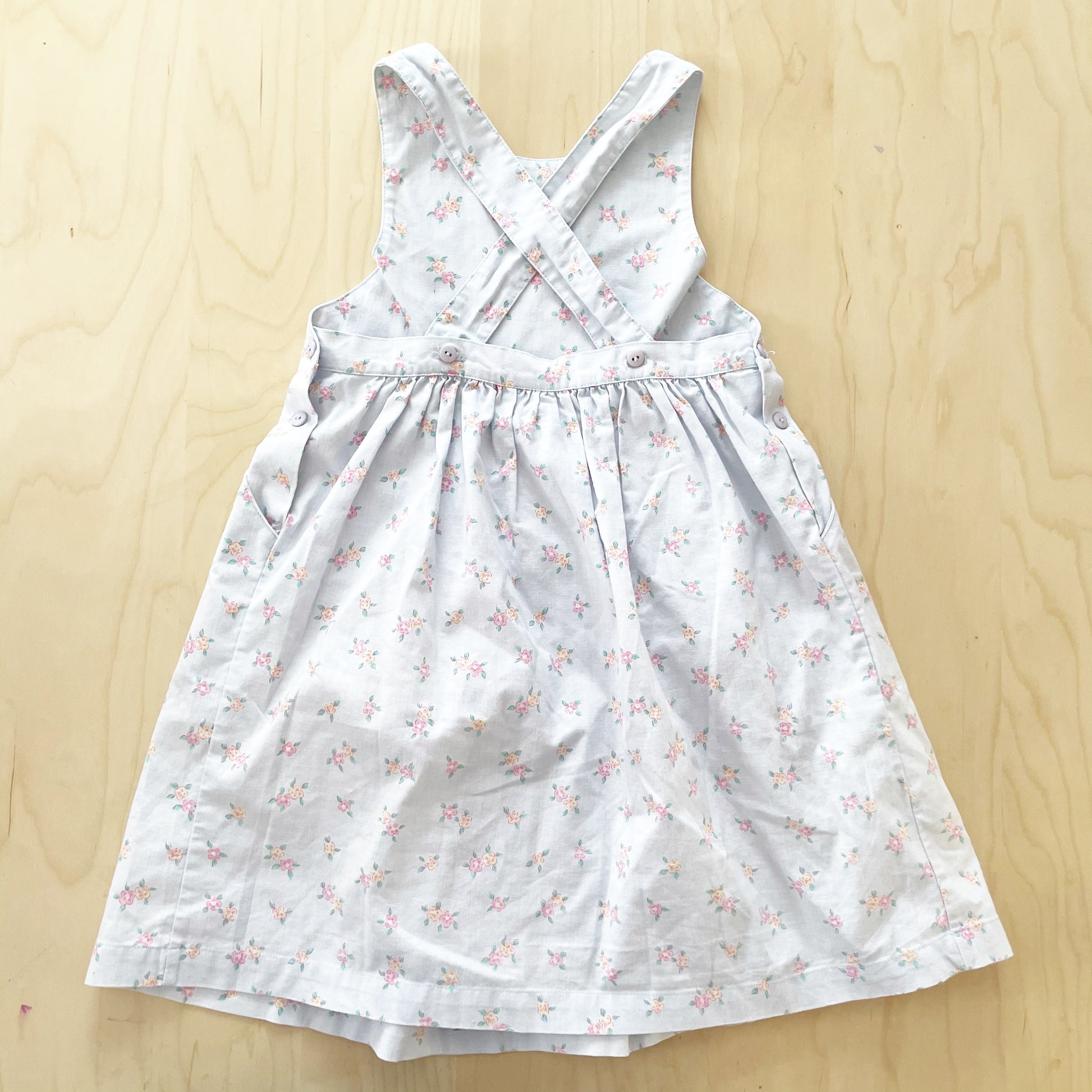 Vintage OshKosh Dainty Floral Dress - Yellow Clover Vintage Kids Clothes