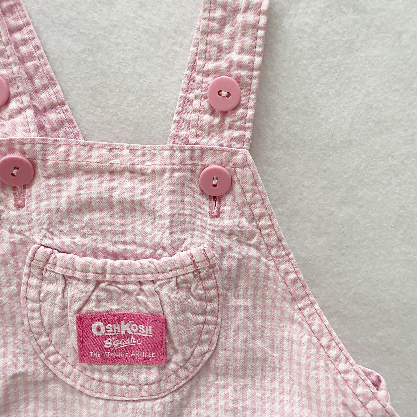 OshKosh Pink Gingham Shortalls