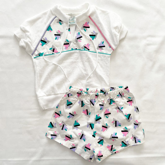 Funky Print Textured Top Set • 24m