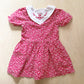 OshKosh Red Floral Hearts Sailor Collar Dress - Yellow Clover Vintage Kids Clothes