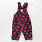 OshKosh Red Floral Overalls - Yellow Clover Vintage Kids Clothes
