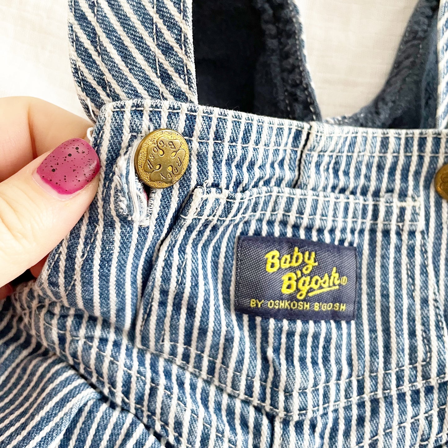 Baby B’gosh Hickory Stripe Bubble Overalls