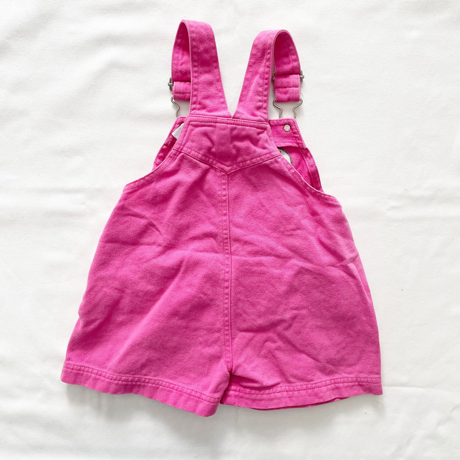 Rugrats Pink Shortalls - Yellow Clover Vintage Kids Clothes
