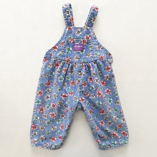 OshKosh Periwinkle Floral Cord Overalls