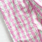 OshKosh Pink Textured Plaid Overalls - Yellow Clover Vintage Kids Clothes