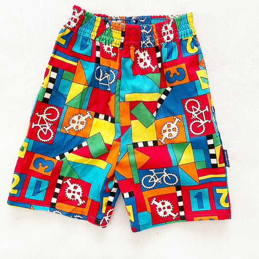 OshKosh Geo Bike Shorts - Yellow Clover Vintage Kids Clothes