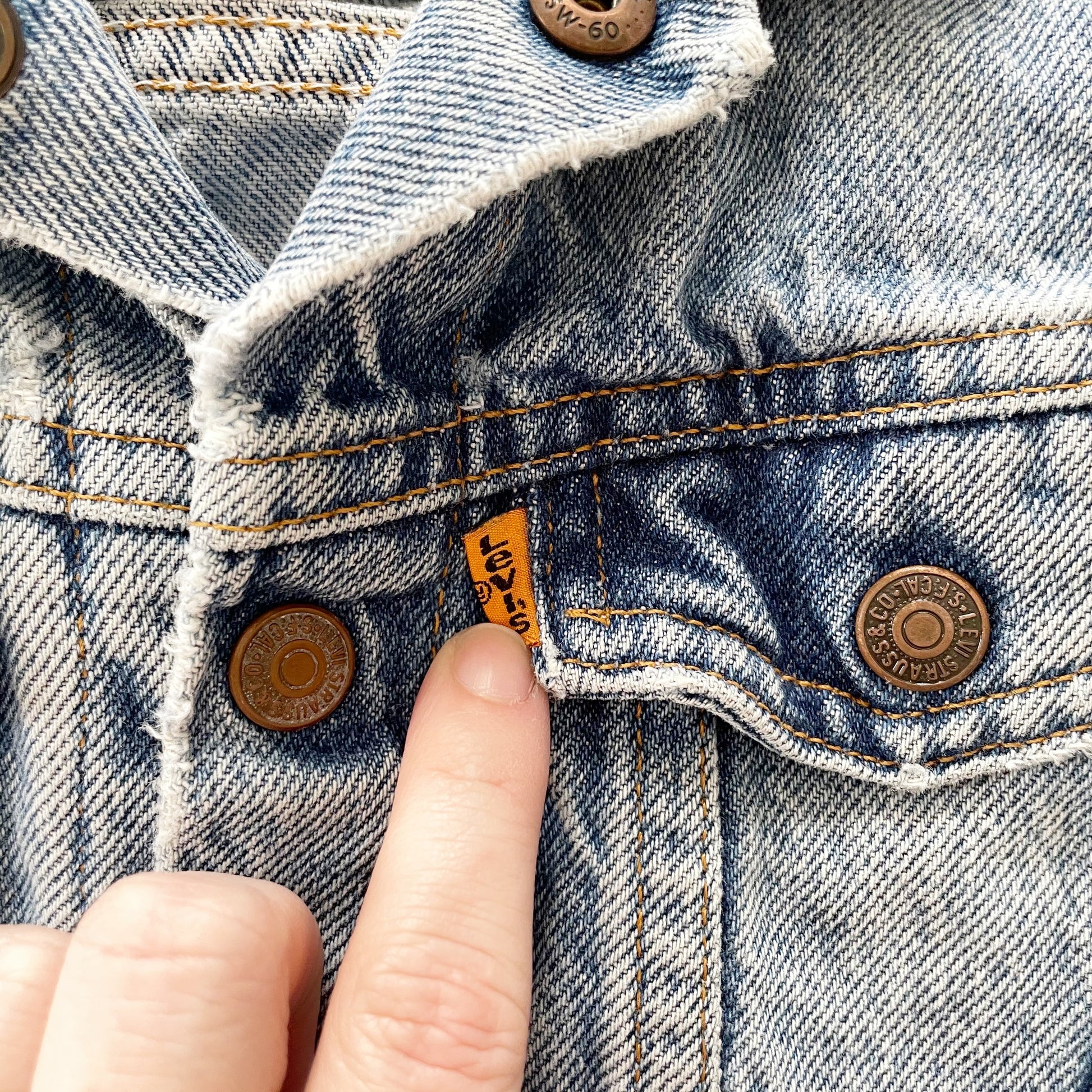 Vintage Levi’s Orange Tab Trucker Jacket - Yellow Clover Vintage Kids Clothes