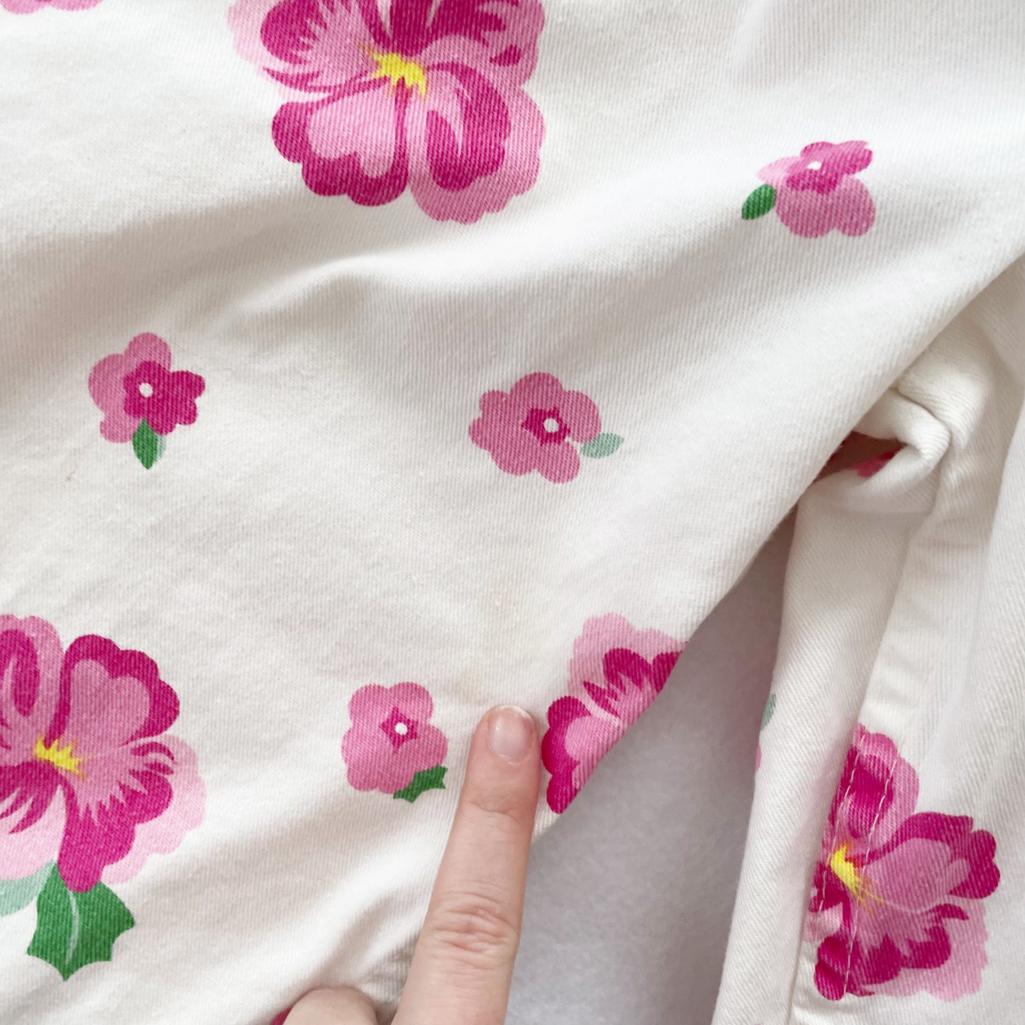OshKosh Hibiscus Floral Overalls - Yellow Clover Vintage Kids Clothes