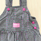 OshKosh Floral Houndstooth Carousel Overalls - Yellow Clover Vintage Kids Clothes