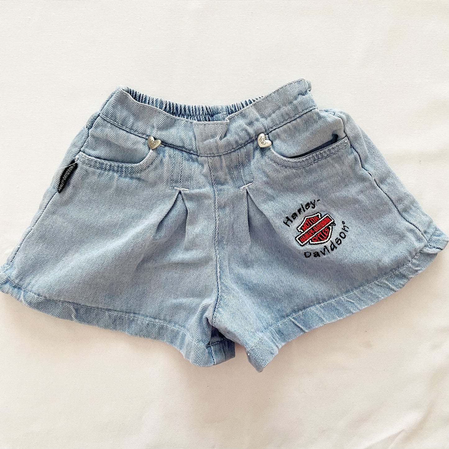 Harley-Davidson Light Wash Denim Shorts • 18m