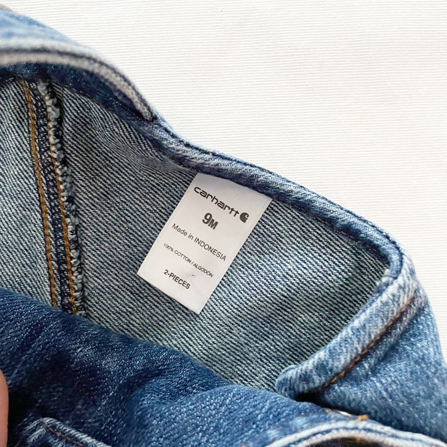 Carhartt Denim Shortalls • 9m