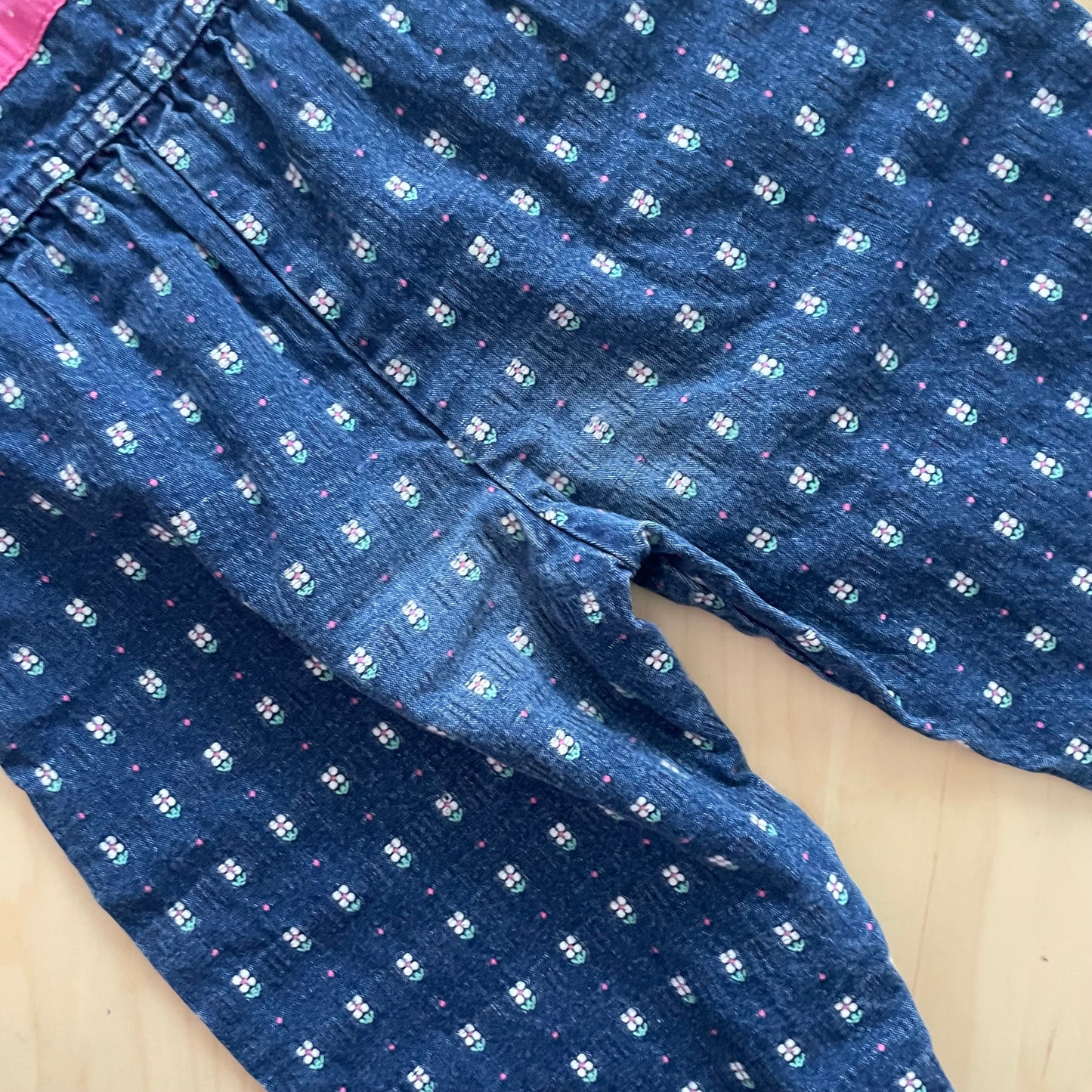 OshKosh Flower Woven Cuffed Overalls