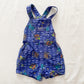 OshKosh Sea Life Shortall Overalls - Yellow Clover Vintage Kids Clothes