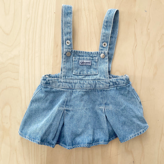 Vintage Guess Denim Pinafore Romper - Yellow Clover Vintage Kids Clothes