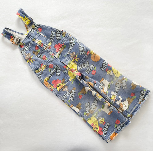 Liberty Hee Haw Overalls - Yellow Clover Vintage Kids Clothes