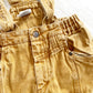 Tan Elastic Cuff Suspender Pants - Yellow Clover Vintage Kids Clothes