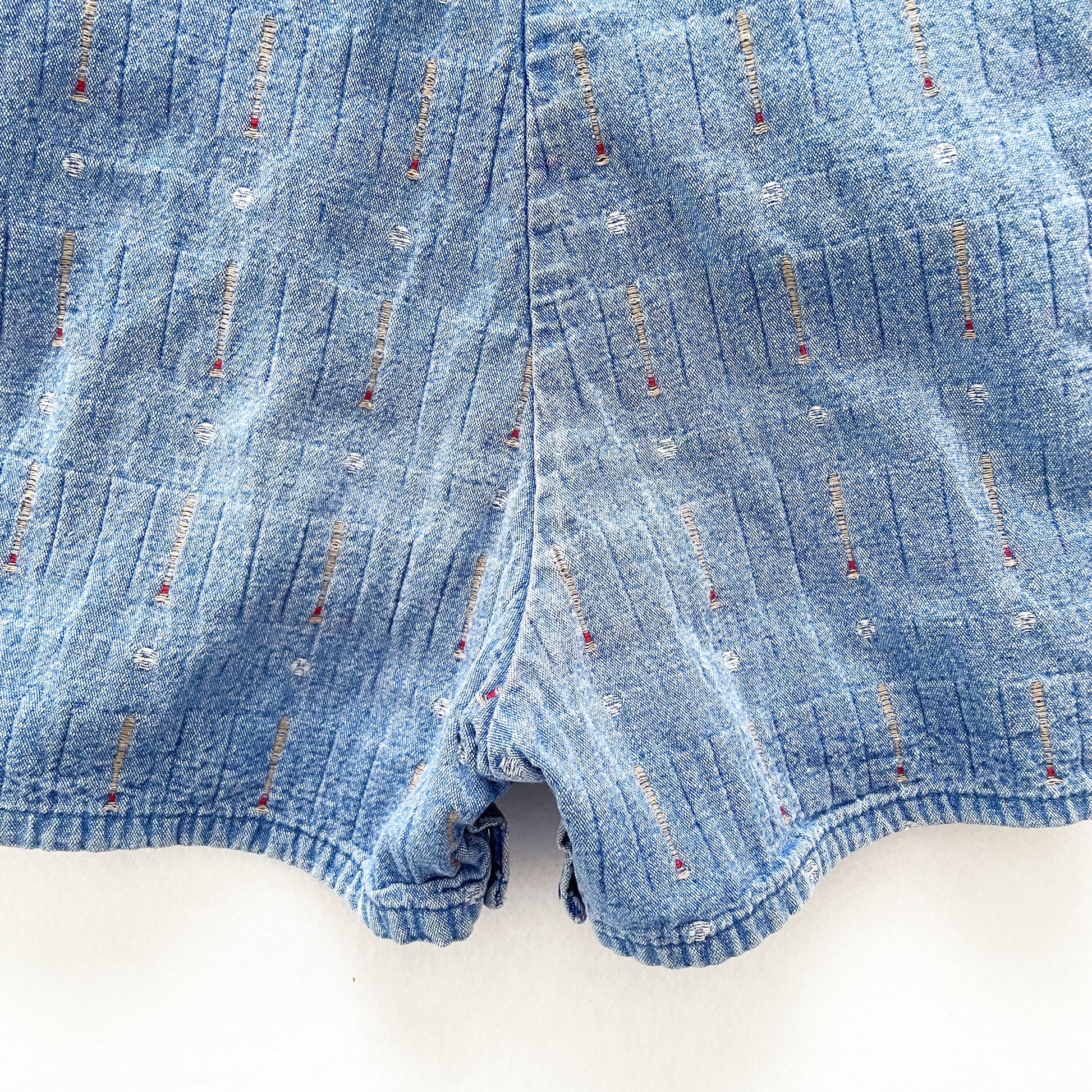 OshKosh Baseball Woven Shortalls - Yellow Clover Vintage Kids Clothes