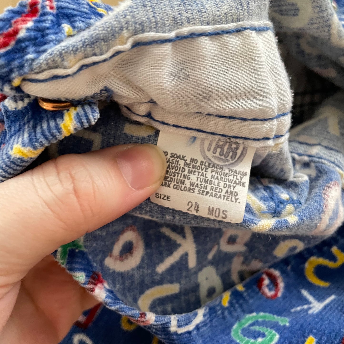 Vintage OshKosh Spell Out Cord Overalls