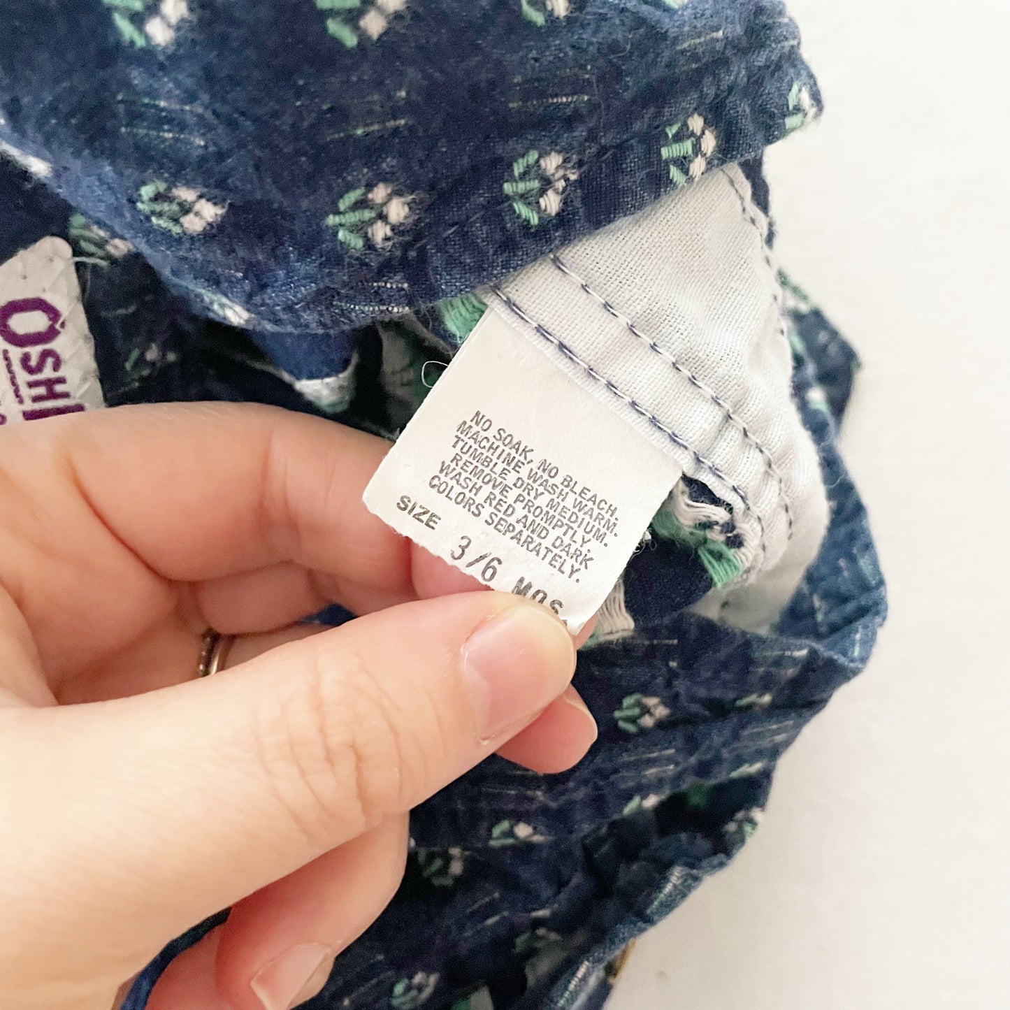 OshKosh Flower Woven Footed Overalls