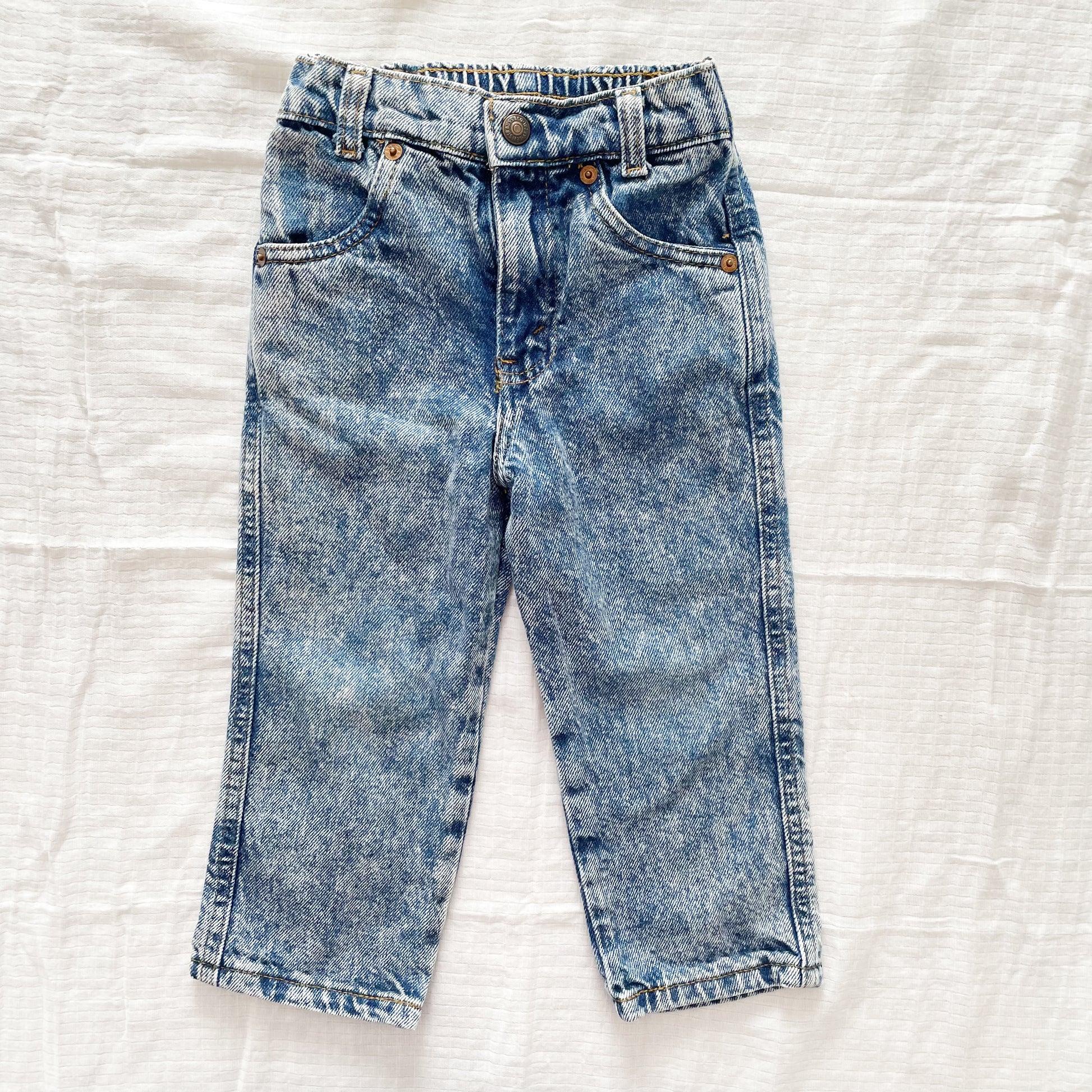 Levi’s Acid Wash Jeans • 4T - Yellow Clover Vintage Kids Clothes