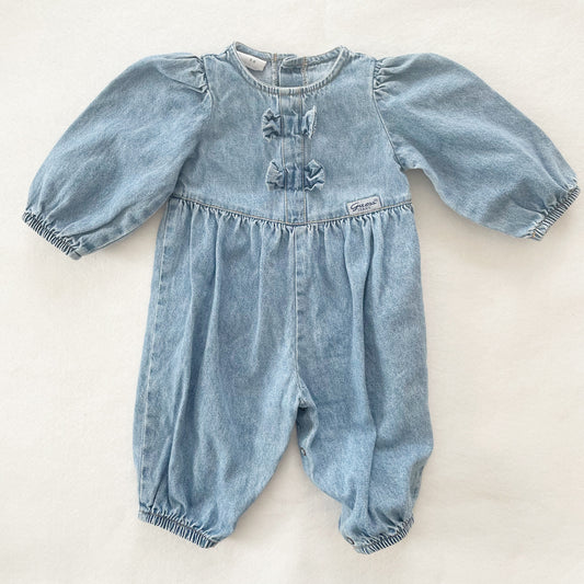 Guess Bow Romper • 9m - Yellow Clover Vintage Kids Clothes