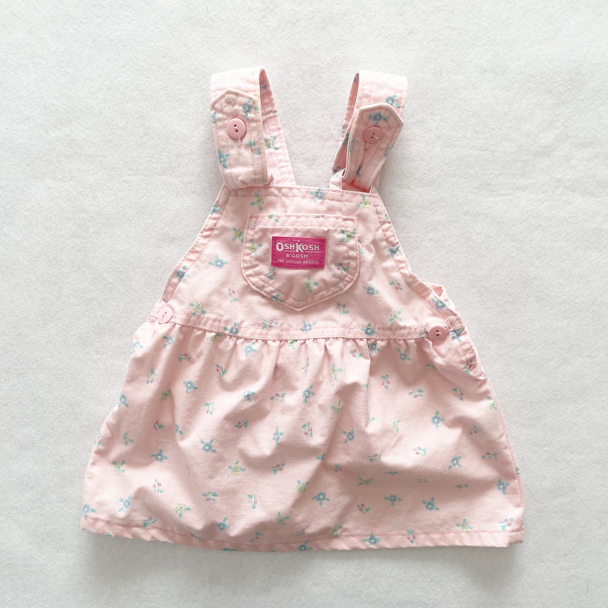 Vintage OshKosh Floral Bow Back Skirtall