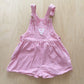 OshKosh Gingham Embroidered Shortalls - Yellow Clover Vintage Kids Clothes