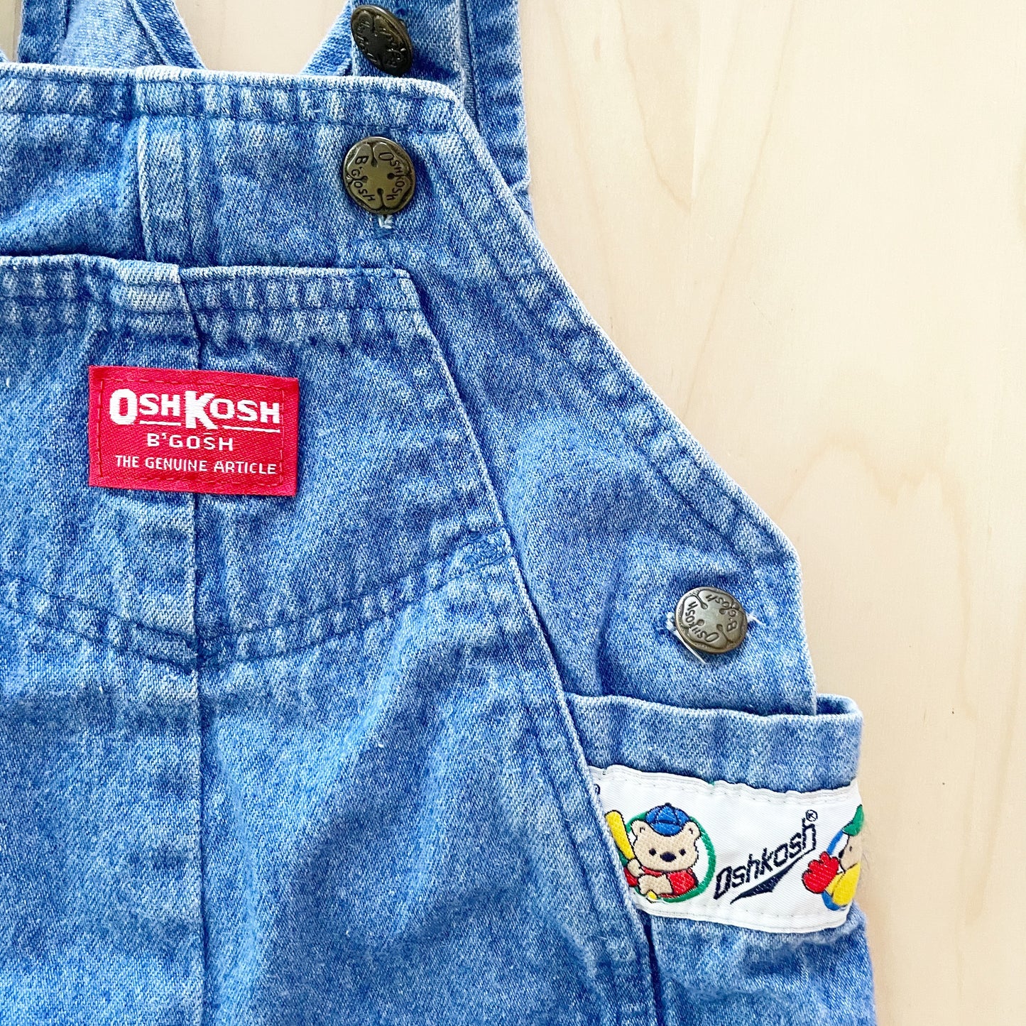 OshKosh Baseball Bear Bubble Overalls
