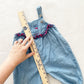 Baby B’gosh Kitty Denim Overalls - Yellow Clover Vintage Kids Clothes