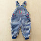 Gymboree Striped Patch Overalls - Yellow Clover Vintage Kids Clothes