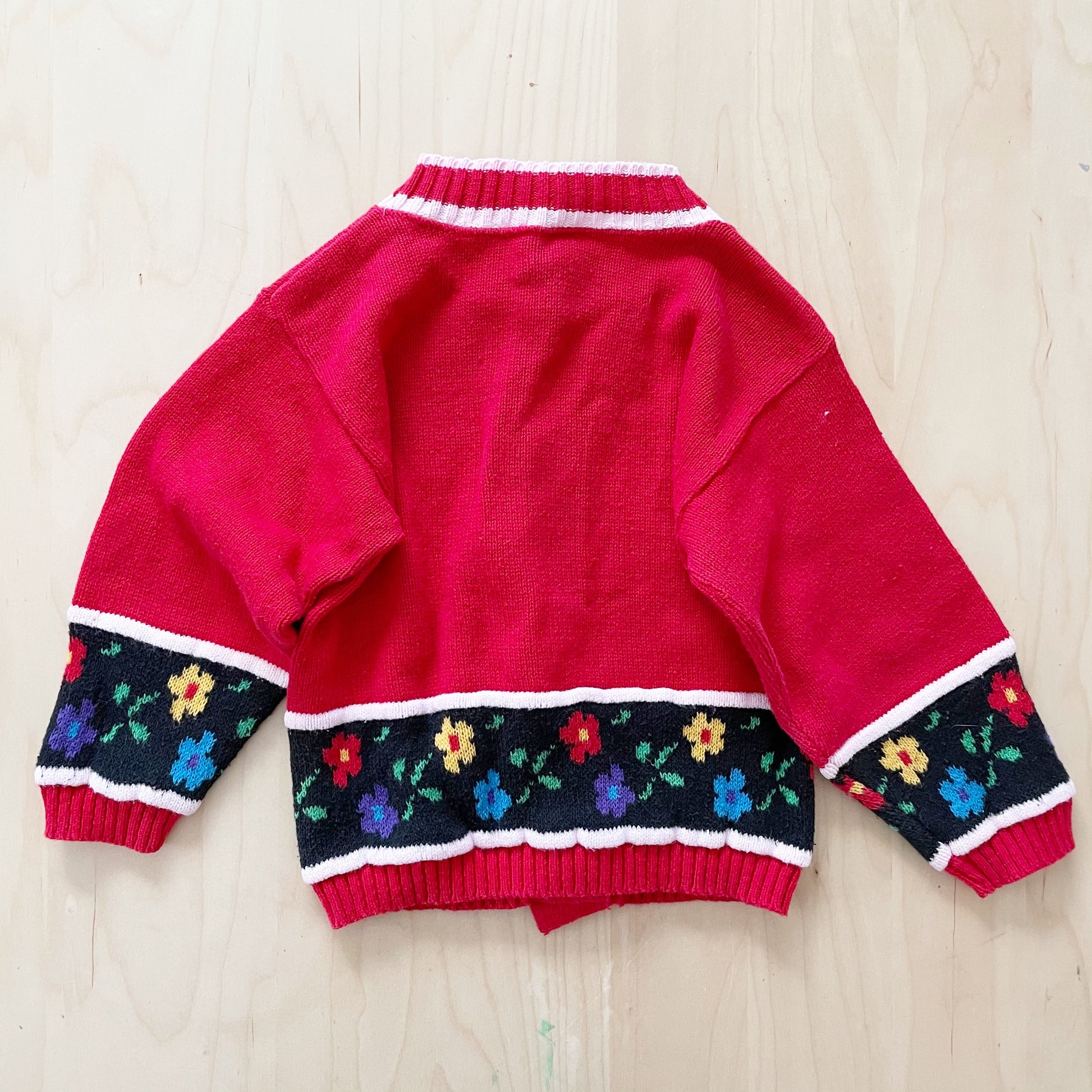 Vintage Disney Store Minnie Floral Cardigan - Yellow Clover Vintage Kids Clothes