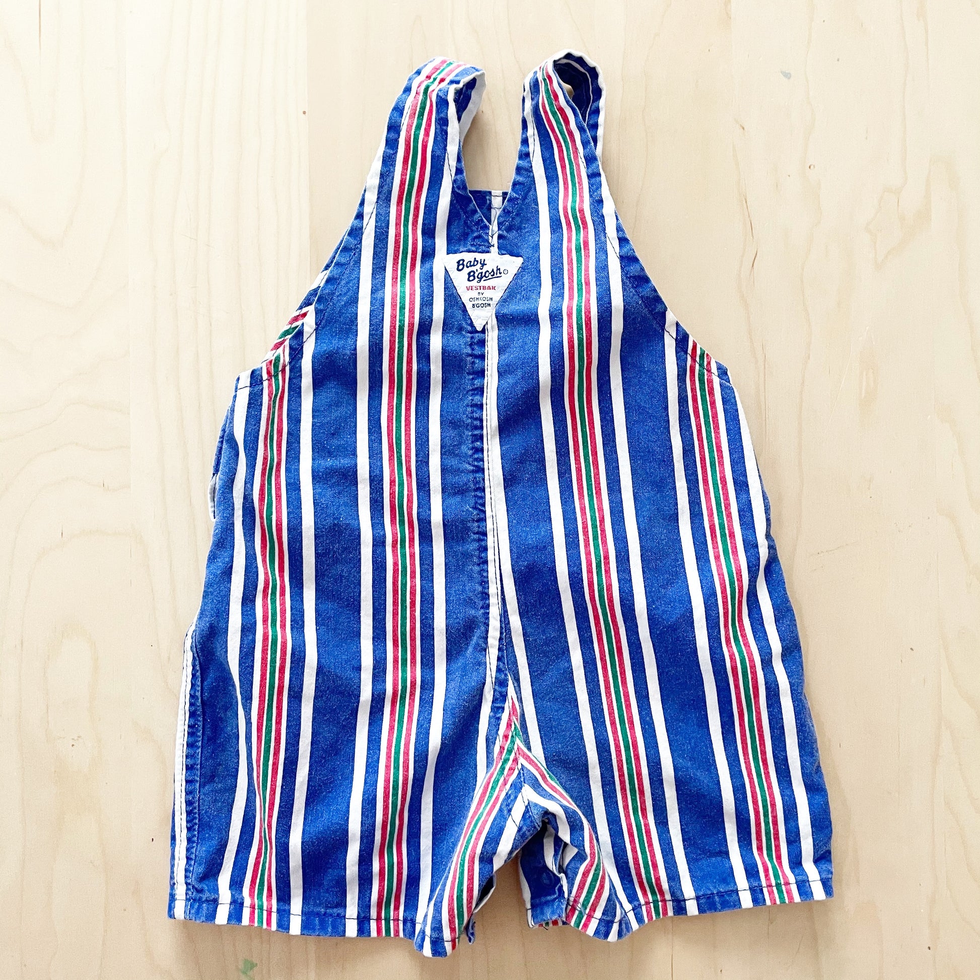 Vintage Baby B’gosh Striped Shortalls - Yellow Clover Vintage Kids Clothes