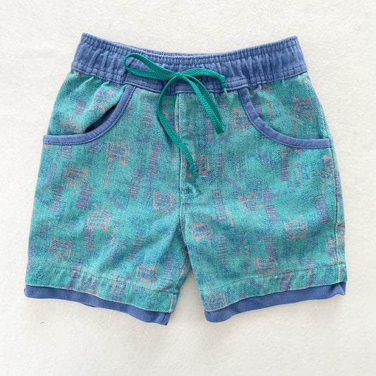 OshKosh Printed Shorts - Yellow Clover Vintage Kids Clothes