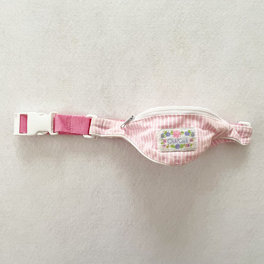 OshKosh Pink Striped Belt Bag - Yellow Clover Vintage Kids Clothes