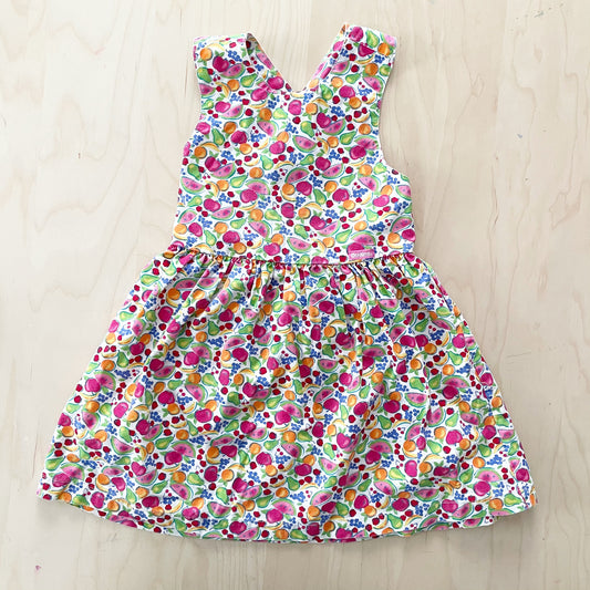 OshKosh Fruit Print Crossback Dress - Yellow Clover Vintage Kids Clothes