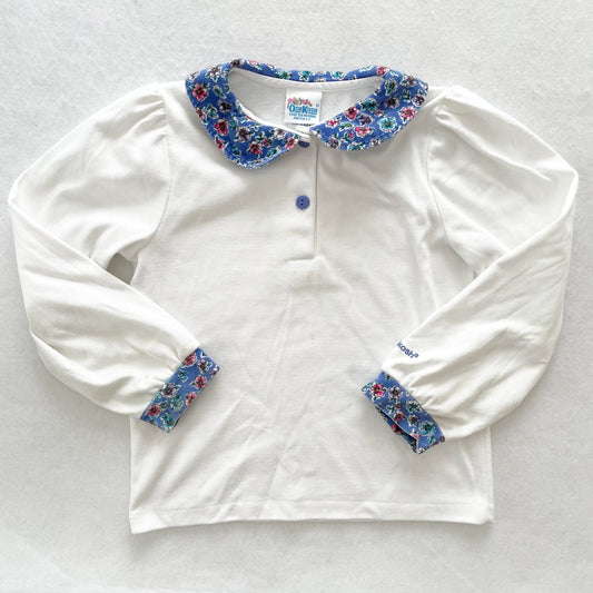 OshKosh Floral Collar Layer Top - Yellow Clover Vintage Kids Clothes