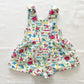 OshKosh Tropical Print Textured Romper - Yellow Clover Vintage Kids Clothes