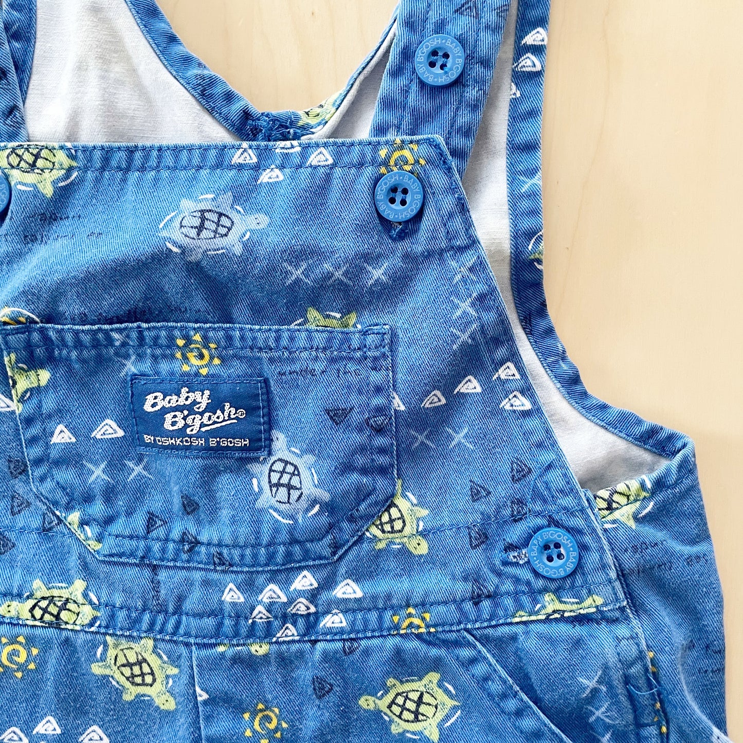 Vintage Baby B’gosh Turtle Print Shortalls